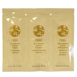 Oribe Hair Alchemy Sample Set Shampoo Conditioner Serum Travel Size